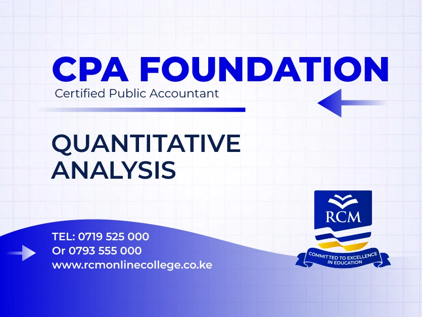 Quantitative Analysis, RCM Online College