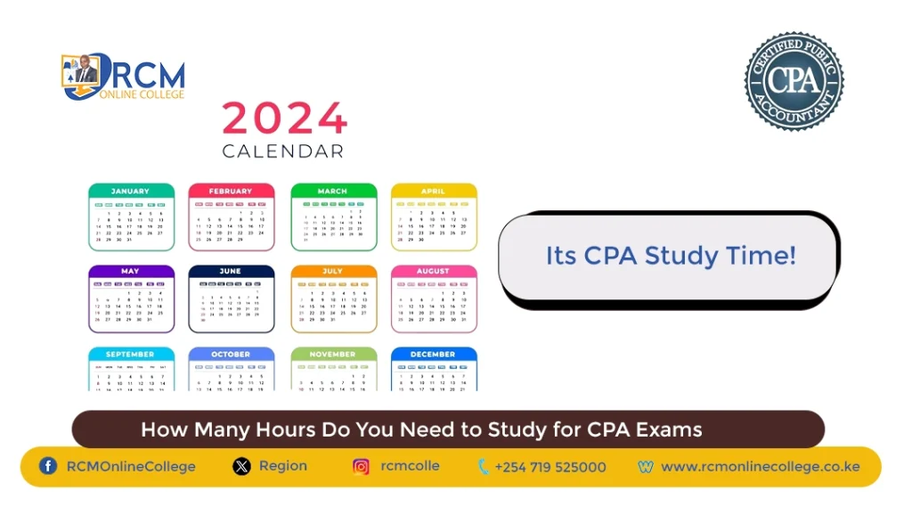 How Many Hours Do You Need to Study for CPA Exams, RCM Online College, STudy for CPA at RCM online College