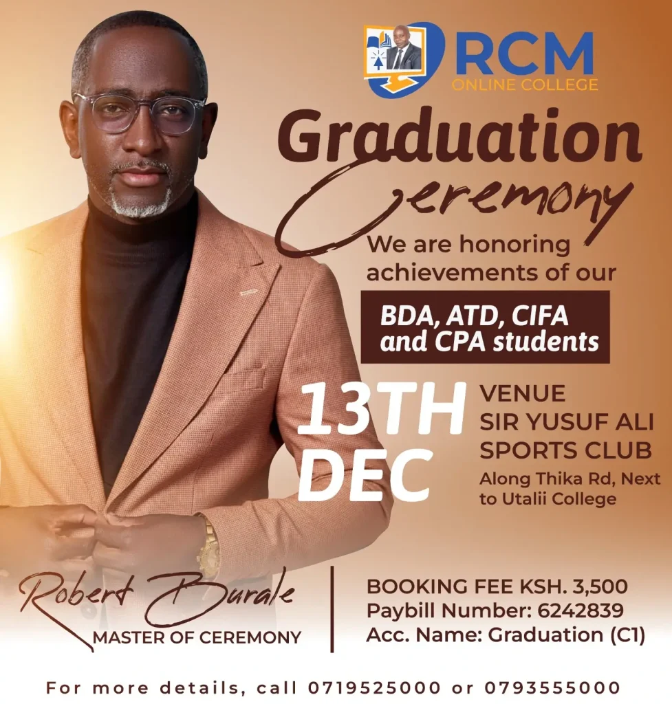 RCM Online College, KASNEB, CPA courses, ATD, CIFA, BDA, CAMS, HELB financing, online education, flexible learning, East Africa, tuition loans, digital education, education for working professionals, study at your own pace, affordable education