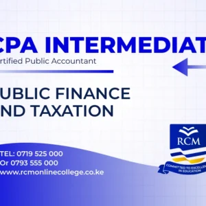 RCM Online College, public finance and taxation