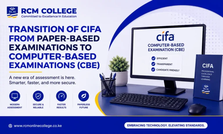 CIFA CBE 2026, CIFA Computer Based Examinations, KASNEB CIFA, CIFA Foundation Level, CIFA August 2026, KASNEB CBE, CIFA exam changes, Computer Based Exams Kenya, CIFA revision, KASNEB revision, RCM Online College, Block Revision 2026, CIFA preparation, KASNEB training, Professional Ethics and Governance, Regulation of Financial Markets, Introduction to Finance and Investments, KASNEB August 2026, CIFA students Kenya, KASNEB courses