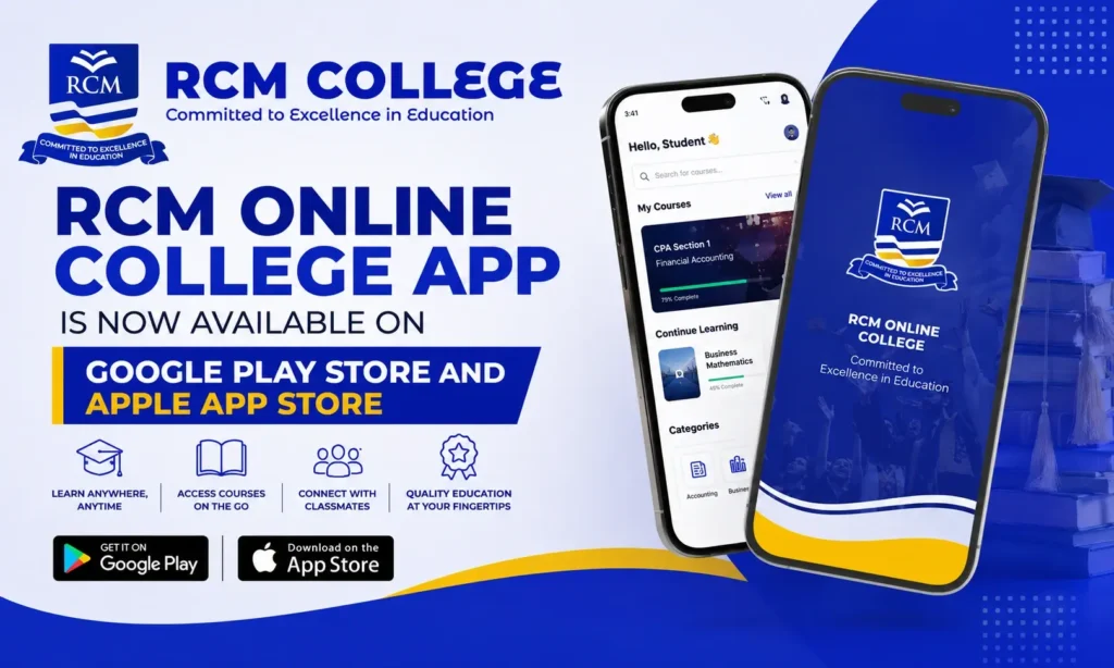 RCM Online College App, RCM Online College,Download RCM Online College App, Google Play Store, Apple App Store, Online Learning App Kenya, KASNEB App, CPA App Kenya, ATD App, CS App Kenya, CIFA App, KNEC Online Learning, Professional Courses Kenya, Mobile Learning Kenya